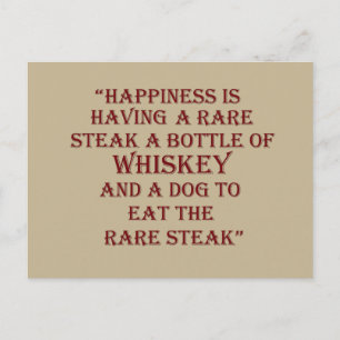 Carte Postale Whiskey cite d'étranges paroles d'alcool
