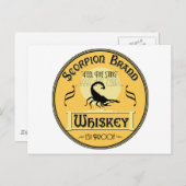 Carte Postale Whiskey de marque Scorpion (Devant / Derrière)