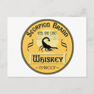 Carte Postale Whiskey de marque Scorpion