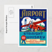 Carte Postale Whiskey droit d'aéroport (Devant / Derrière)