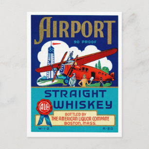 Carte Postale Whiskey droit d'aéroport