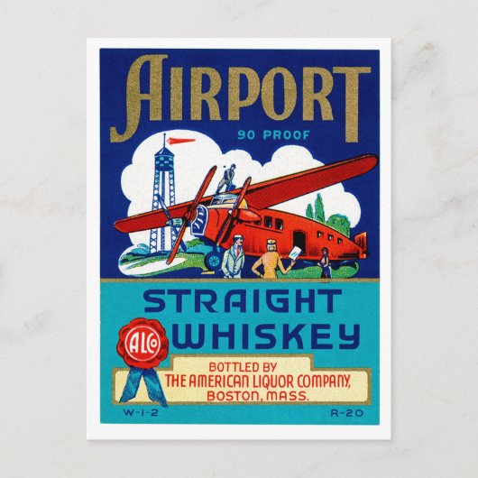 Carte Postale Whiskey droit d'aéroport (Devant)