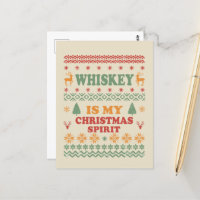 Whiskey est mon esprit de noël drôle pull moche