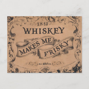 Carte Postale Whiskey me rend frisquet