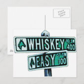 Carte Postale Whiskey Rode et Easy Street 2 (Devant / Derrière)