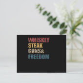 Carte Postale Whiskey Steaks Armes À Feu Et Liberté États-Unis D (Debout devant)