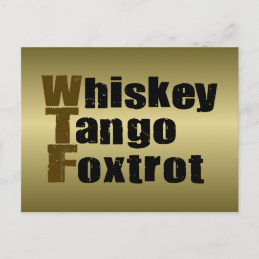 Carte Postale Whiskey Tango Foxtrot (Devant)