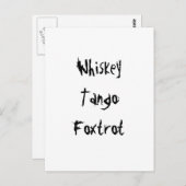 Carte Postale Whiskey Tango Foxtrot (Devant / Derrière)