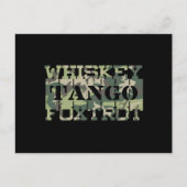 Carte Postale Whiskey Tango Foxtrot WTF Camouflage vert (Devant)