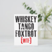 Carte Postale Whiskey Tango Foxtrot - WTF - Noir (Debout devant)