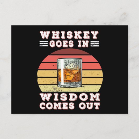 Carte Postale Whiskey va sagesse sort (Devant)