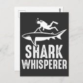 Carte Postale Whisperer de requin Plongée Plongée Ocean Diver (Devant / Derrière)