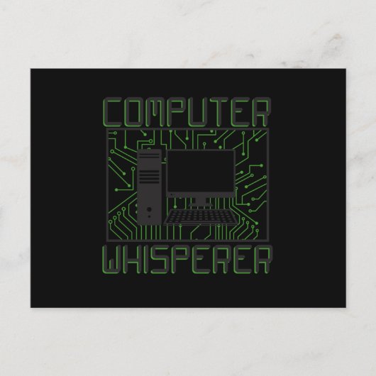Carte Postale Whisperer informatique du support technique (Devant)