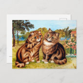 Carte Postale Whispering Cat, Louis Wain (Devant / Derrière)