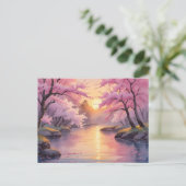 Carte Postale Whispers of Sakura at Sunset (Debout devant)