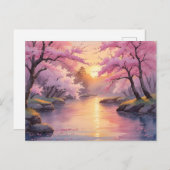 Carte Postale Whispers of Sakura at Sunset (Devant / Derrière)