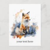 Carte Postale Whispers of the Wild Fox in Watercolor, personnali (Devant)