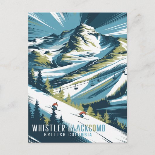 Carte Postale Whistler Blackcomb Mountain Ski (Devant)