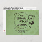 Carte Postale Whistler Pig Restaurant (Devant / Derrière)