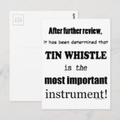 Carte Postale Whistler Tin Instrument le plus important (Devant / Derrière)