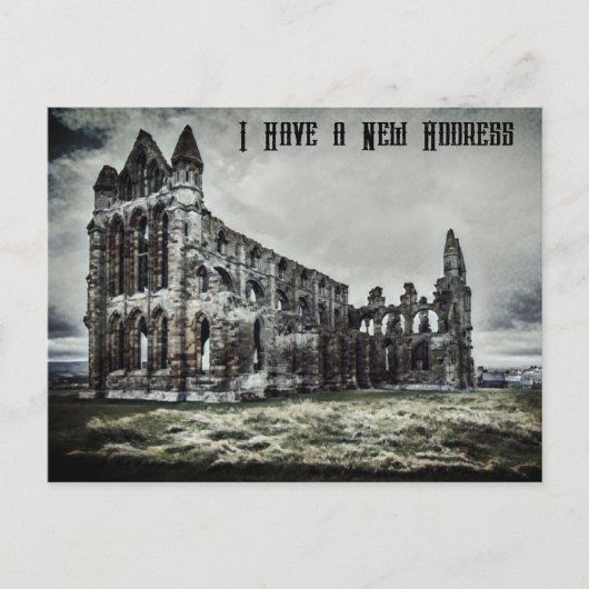 Carte Postale Whitby Abbey Gothic Change of Address (Devant)