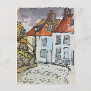 Carte Postale Whitby Steps Scarborough Peinture originale