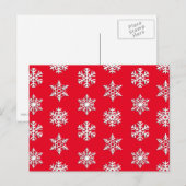 Carte Postale White 3-d snowflakes, Customizable Background (Devant / Derrière)
