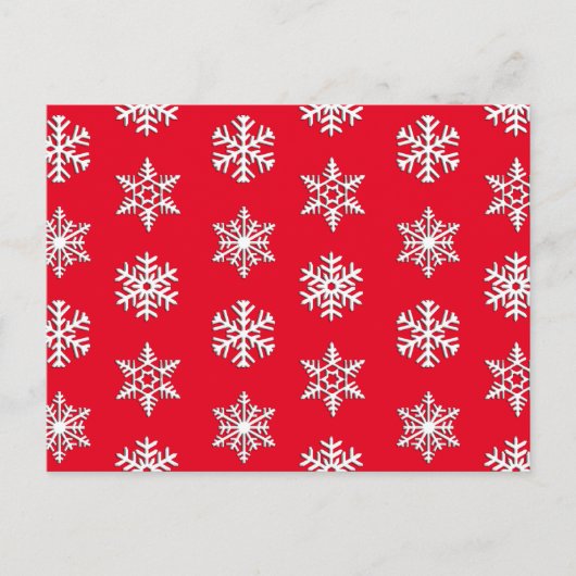 Carte Postale White 3-d snowflakes, Customizable Background (Devant)