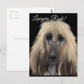 Carte Postale White Afghan Hound (Devant / Derrière)