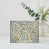 Carte postale White and Silver Guardian Light Ange (Debout devant)