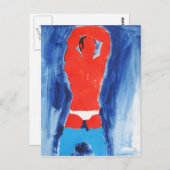 Carte postale White Briefs Blue Jeans (Devant / Derrière)