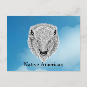 Carte postale White Buffalo Head