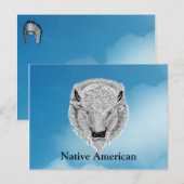Carte postale White Buffalo Head (Devant / Derrière)