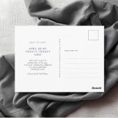 Carte Postale White | Chic Minimal Monogram Wedding 