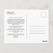 Carte Postale White Chic tendance Collage Mariage 3 Photos (Dos)