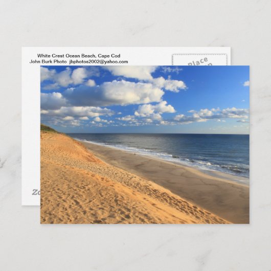 Carte Postale White Crest Beach Cape Cod Ocean Beach Infrastruct (Devant / Derrière)