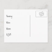 Carte Postale White Daisies Bridal Shower Invitation (Dos)