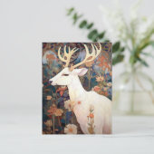 Carte Postale White Deer Beautfiul Imaginaire Art (Debout devant)