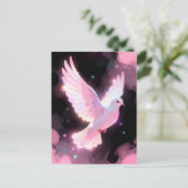 Carte Postale White Dove Ethereal Love Pink Clouds Celestial (Debout devant)