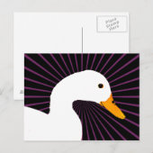 Carte Postale White Duck Pop Art (Devant / Derrière)