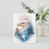 Carte Postale White Eagle and Evergreen Forest Sunset (Debout devant)