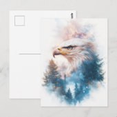 Carte Postale White Eagle and Evergreen Forest Sunset (Devant / Derrière)