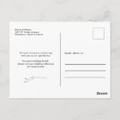 Carte Postale White Elegant Minimalist With Photo Save the Date (Dos)