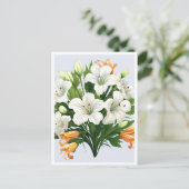 CARTE POSTALE WHITE FLOWERS #2 (Debout devant)