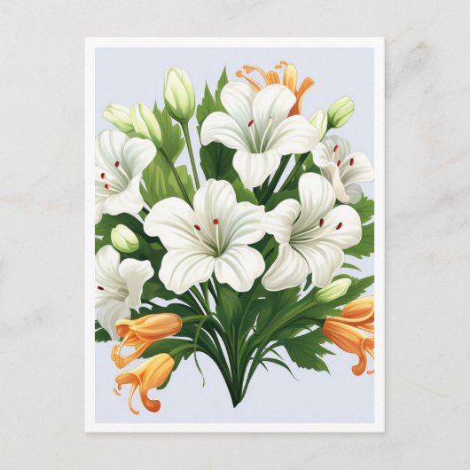 CARTE POSTALE WHITE FLOWERS #2 (Devant)