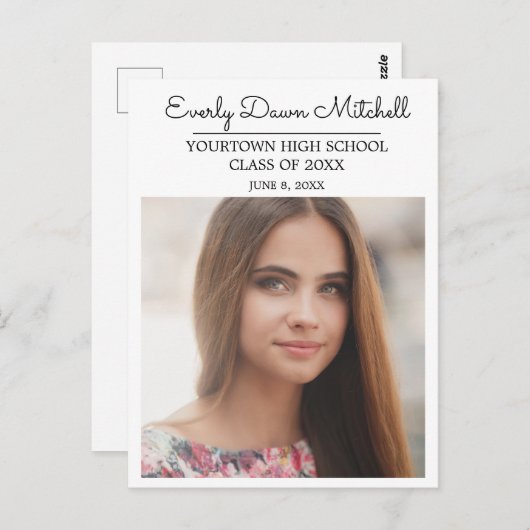 Carte Postale White Grad Party / Open House Photo (Devant / Derrière)