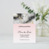 Carte Postale White Gray Marble with Gold Ribbon (Debout devant)