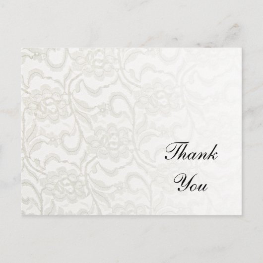 Carte Postale White Lace Merci note (Devant)