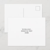 Carte Postale White Personalized – Your Logo & Text Here (Devant / Derrière)