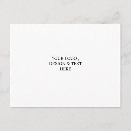 Carte Postale White Personalized – Your Logo & Text Here (Devant)